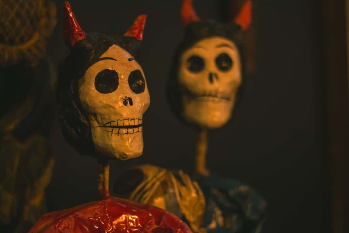 Two skeleton figures