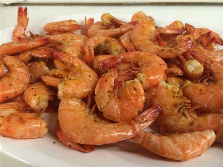 plate of shrimp