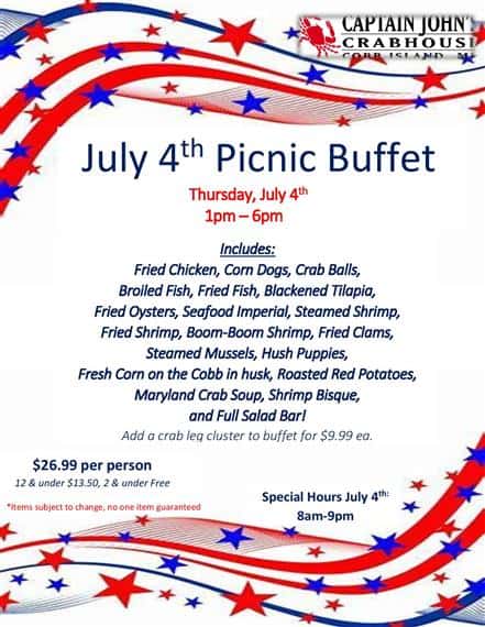 fourth of july picnic buffet