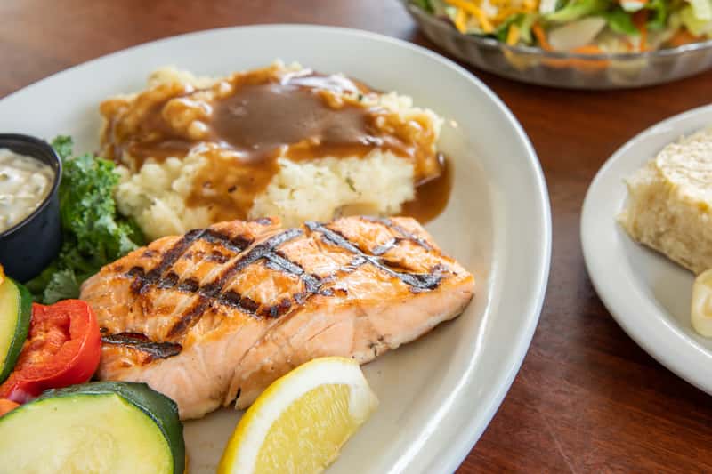 Grilled Salmon - Dinner - Corky's Kitchen and Bakery - American
