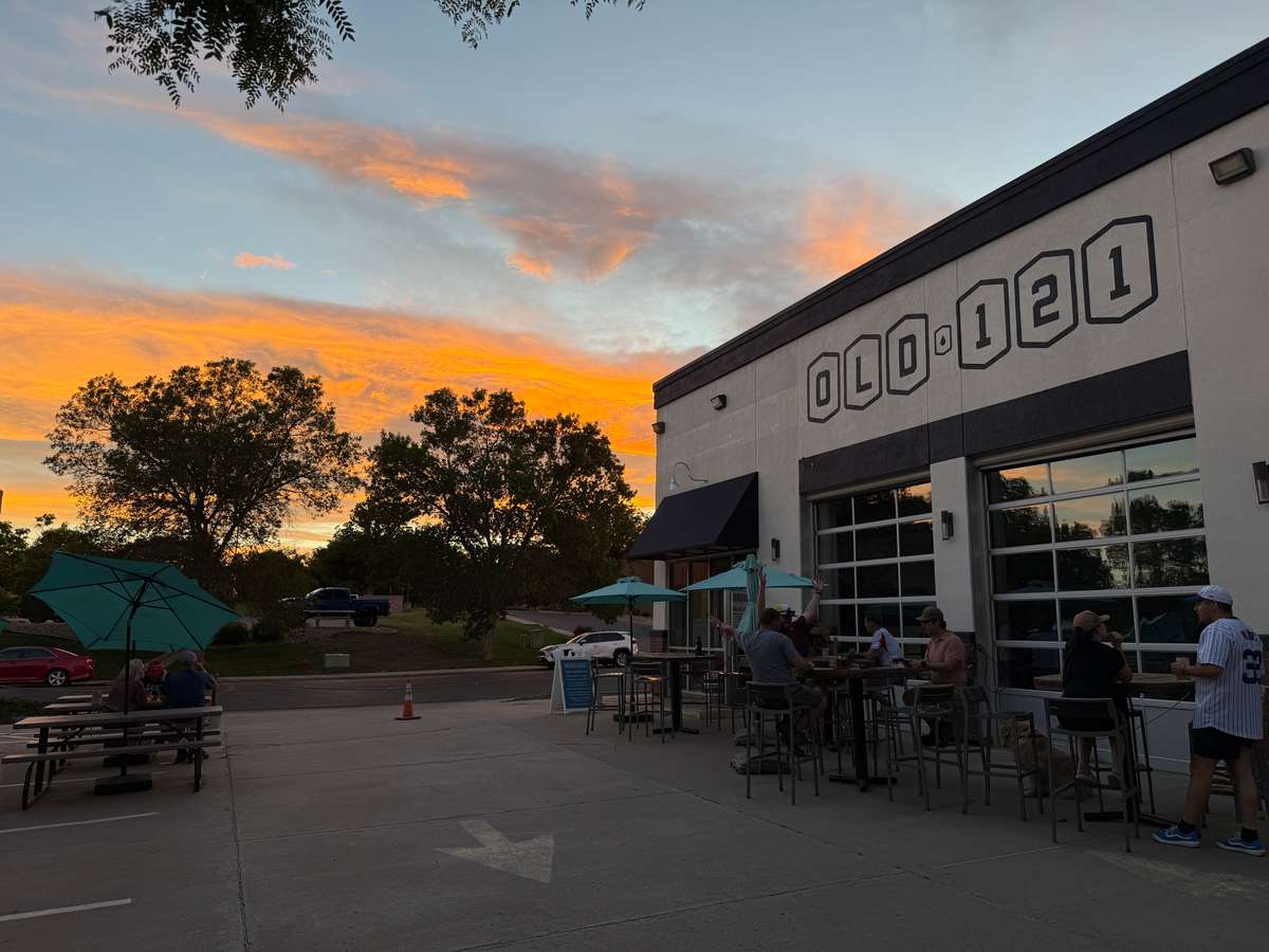 Sunset at Old 121 Brewhouse located on S Oak St in Lakewood, Colorado