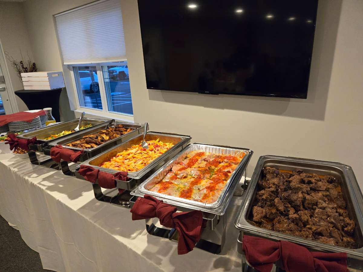 Catering service on a table
