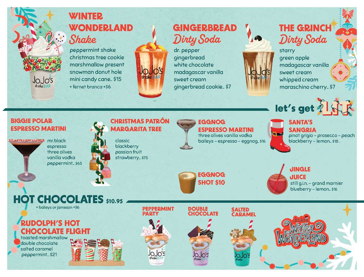 Winter Wonderland Menu