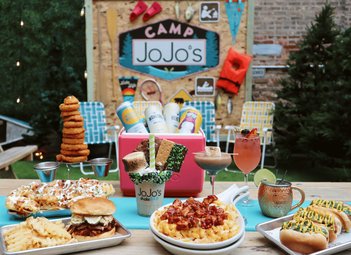 Camp JoJo's featuring The S'more Shake, Smores-Tini, Cooler Than Bottle Service & Delicious Diner Classics!