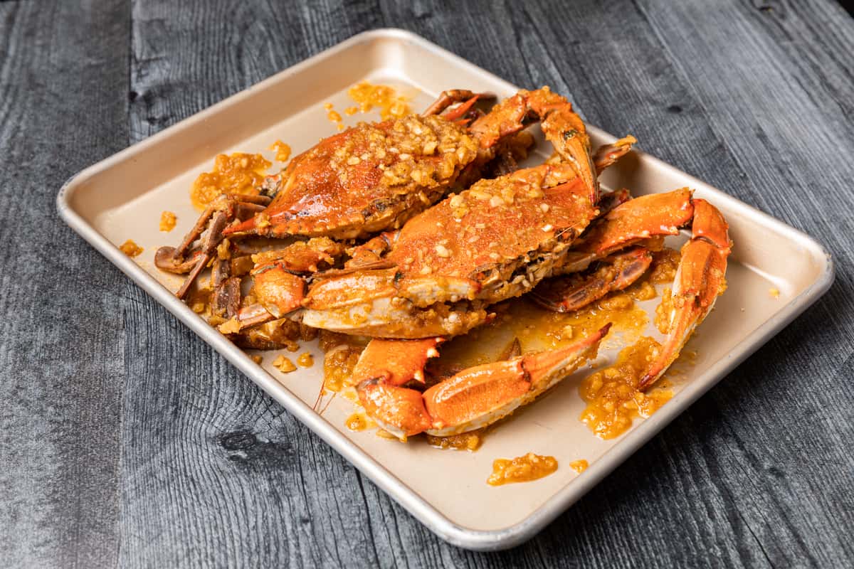 steamed crabs with sauce