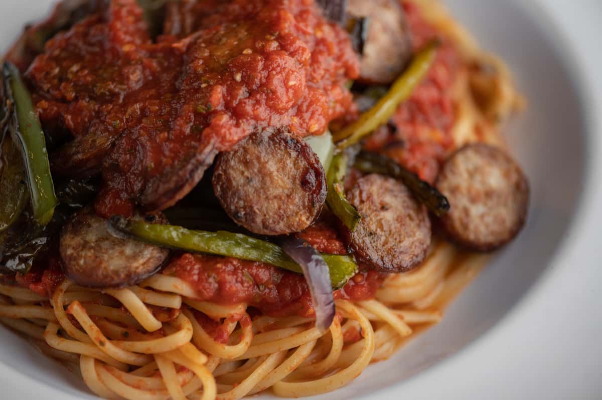 Sausage ,peppers and onions 