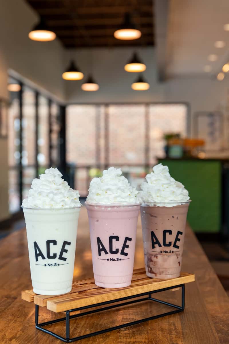 Vanilla, Chocolate, Strawberry Shake