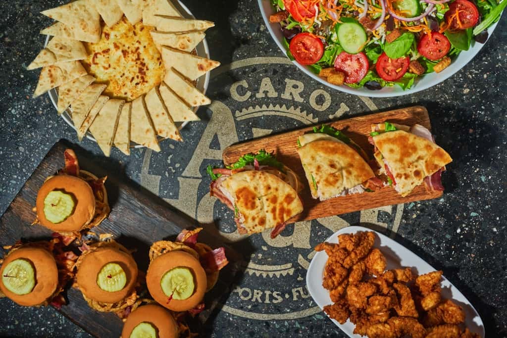 Group photo of catering food