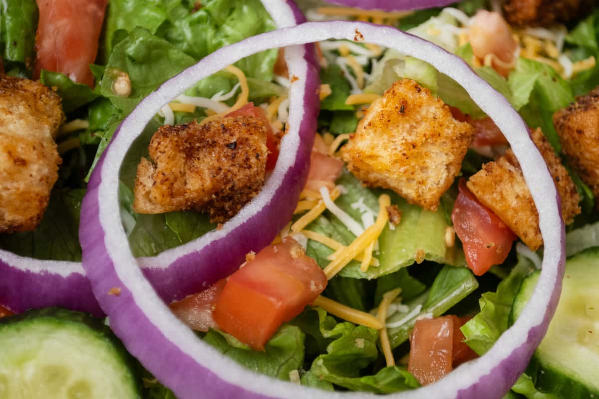 Macro shot of House Salad
