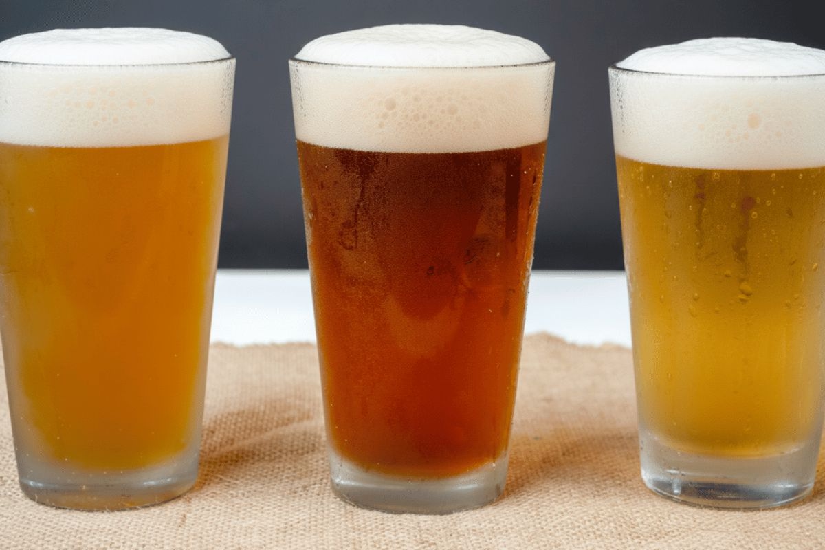 Photo of 3 draft beers