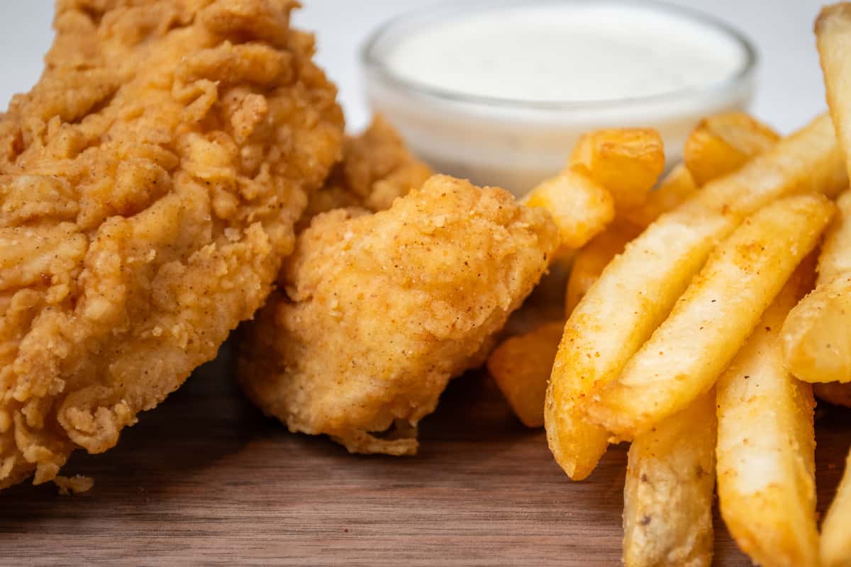 Close up of 3 Piece Chicken Tenders