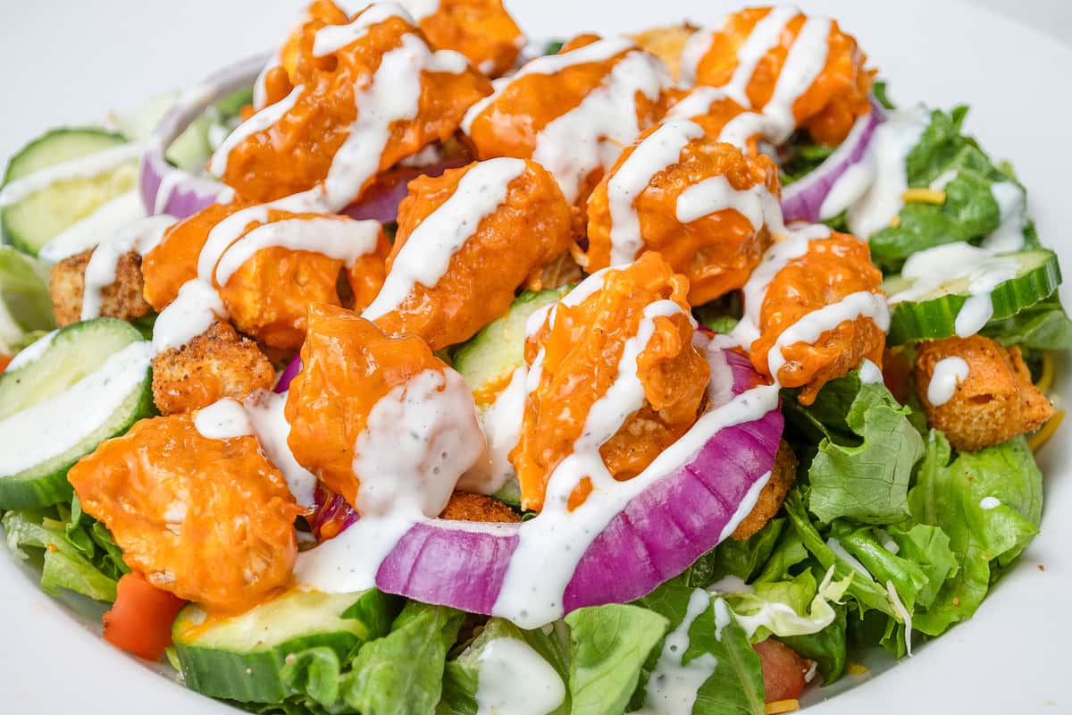 Macro shot of Saucy Tender Salad