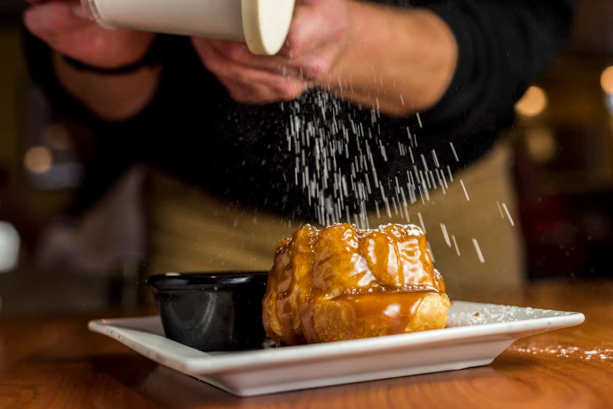 Monkey Bread dusted with powdered sugar