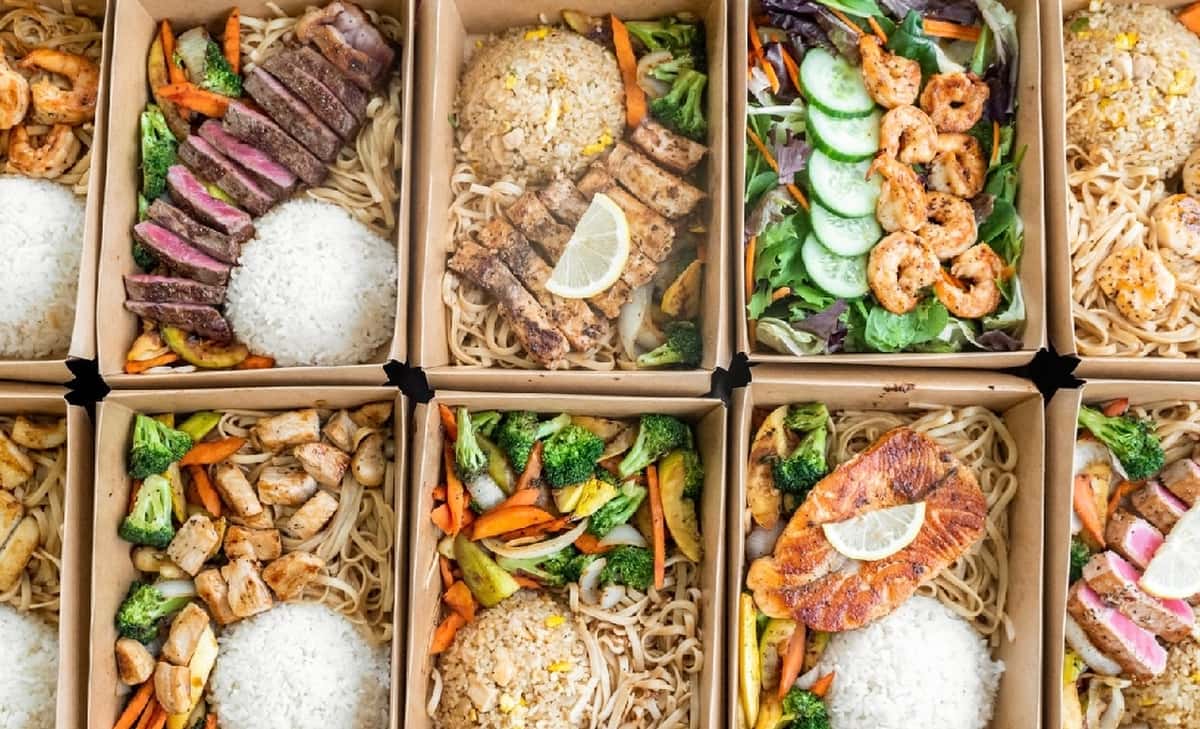 A collection of rice bowls