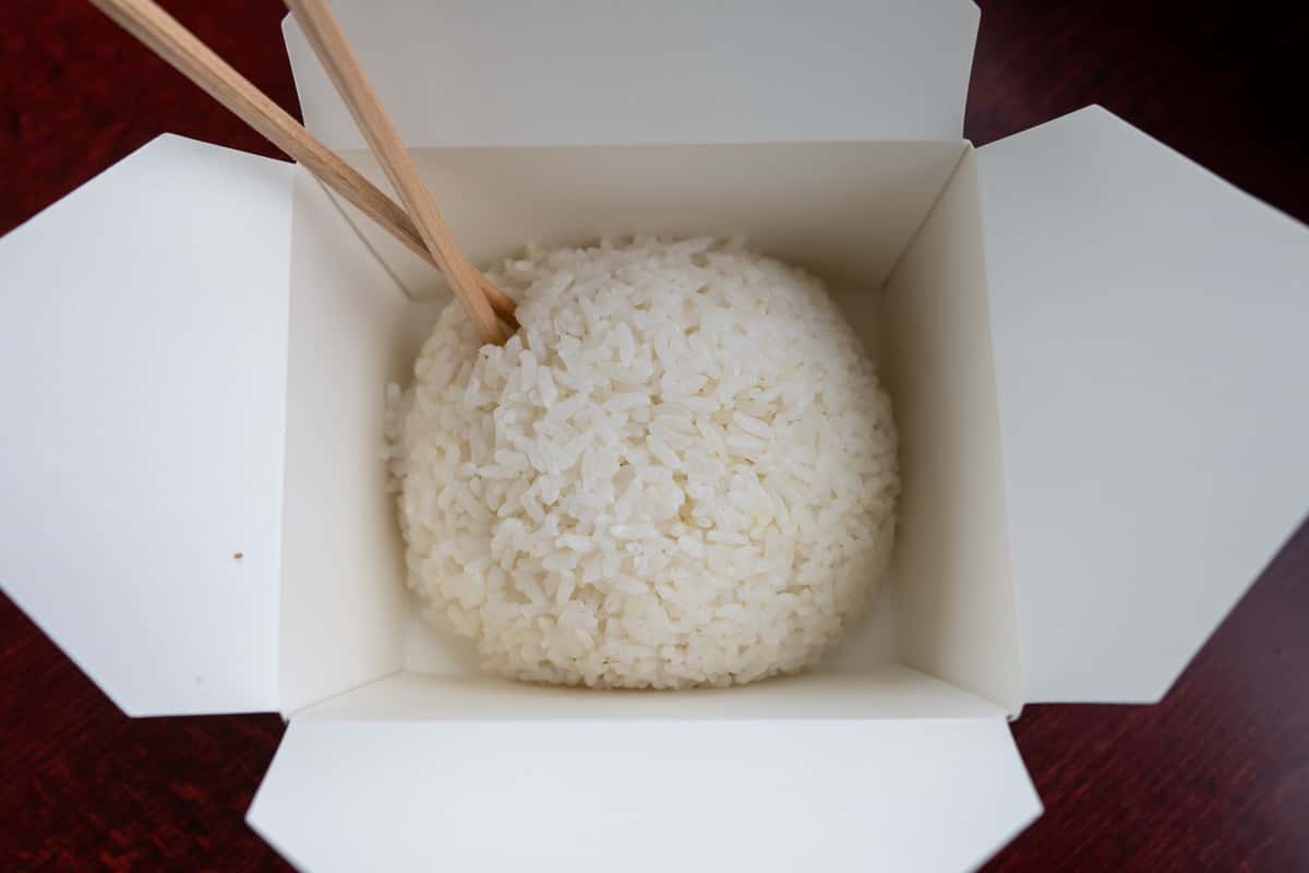 A side of Steamed Rice.