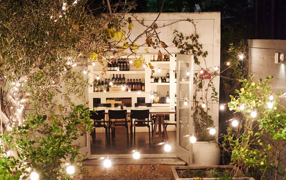 Outdoor patio private dining