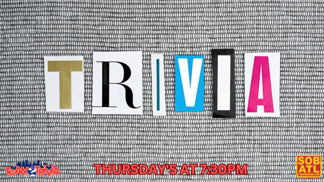 graphic of weekly trivia event at smith's olde bar on thursdays