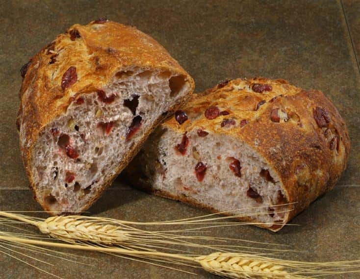 Sliced Cranberry Walnut Bread