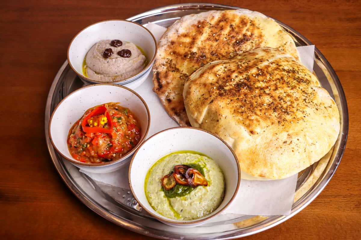 Zaatar Spiced Flatbread + Dips