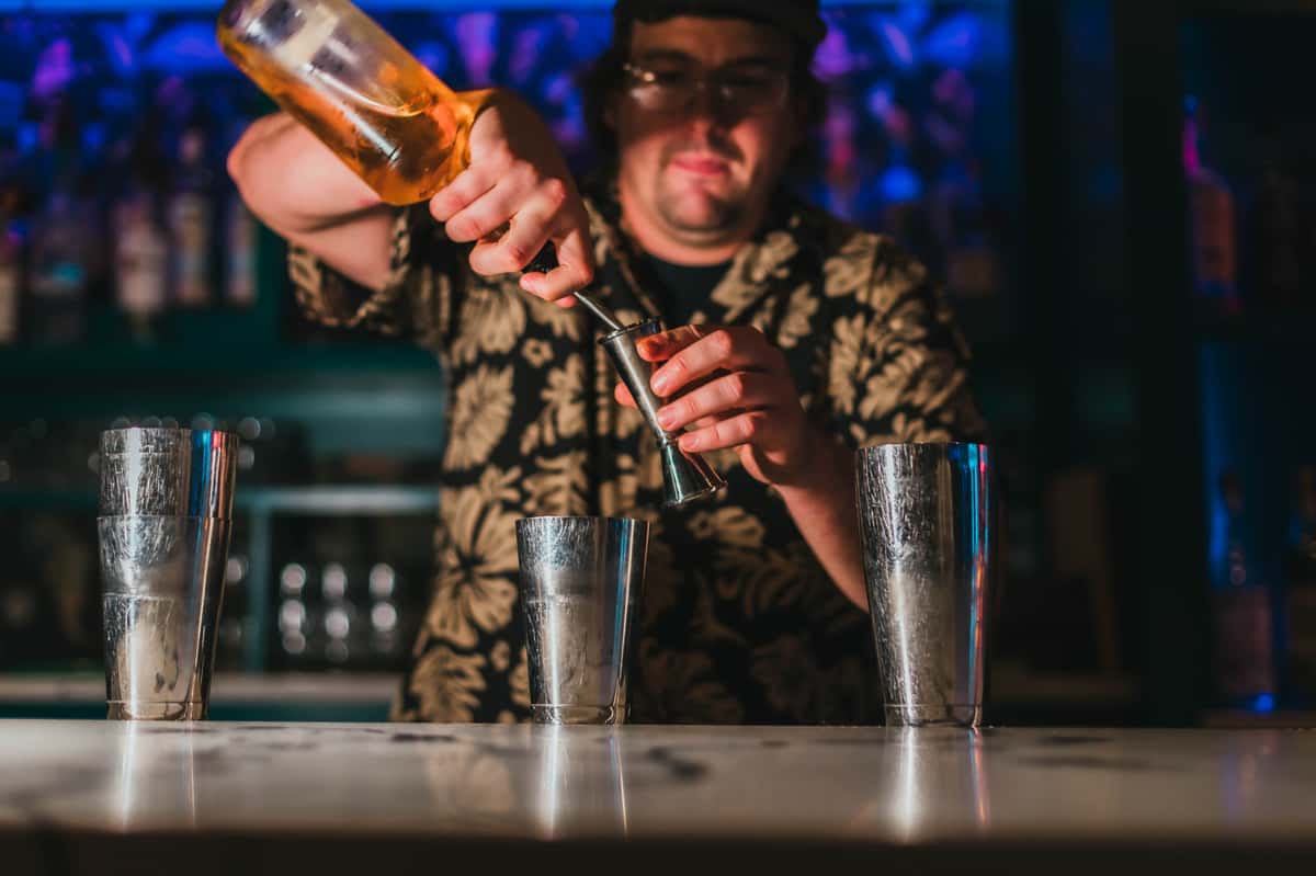 pouring drinks