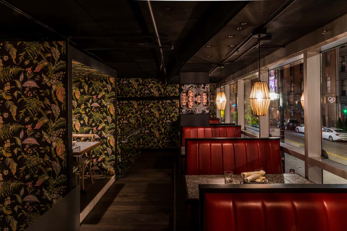upstairs