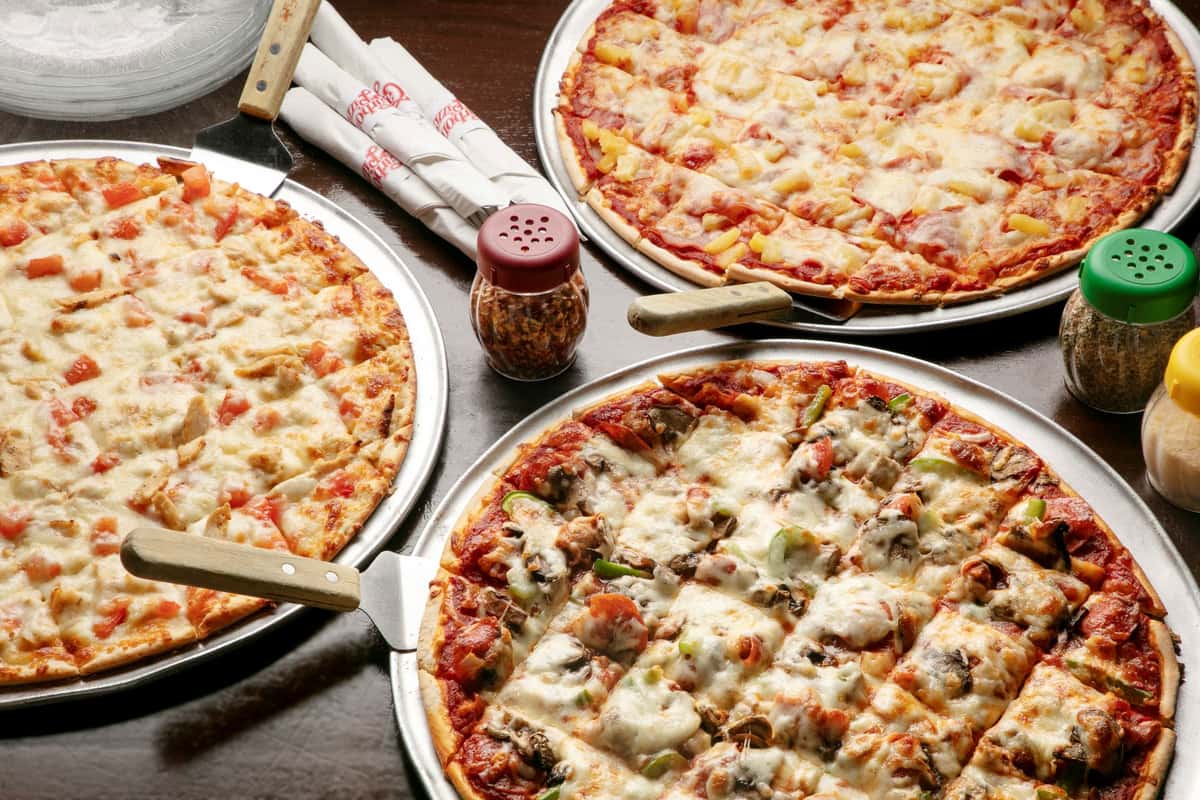 Three Pizzas