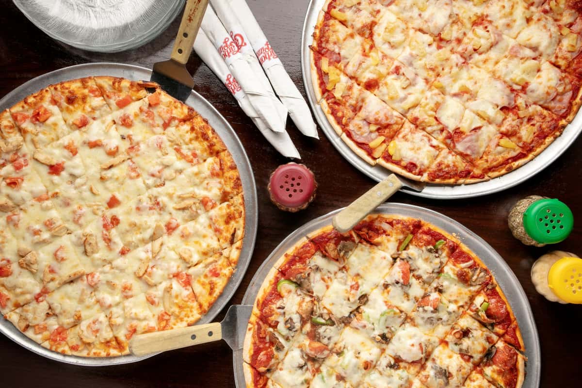 Three Pizzas