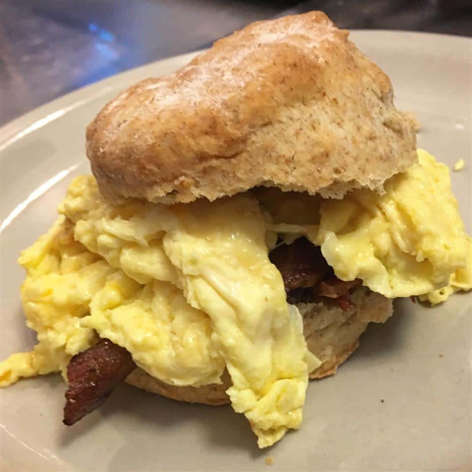 Breakfast Sandwich Scrambled Eggs In Oven For Sandwiches Baking