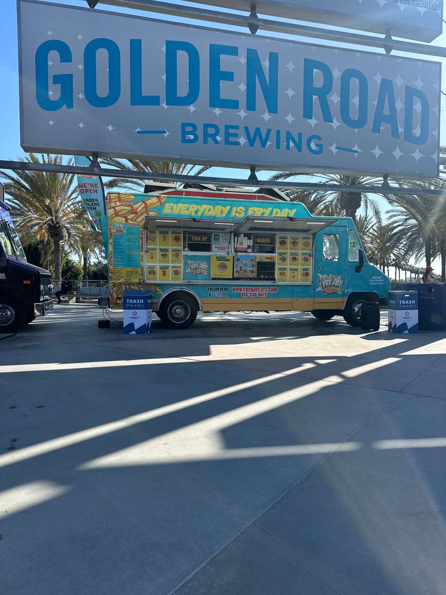 FryDay food truck catering a private event in Pasadena California