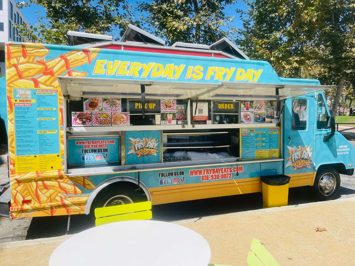 The FryDay food truck, a loaded fries franchise opportunity based in Los Angeles