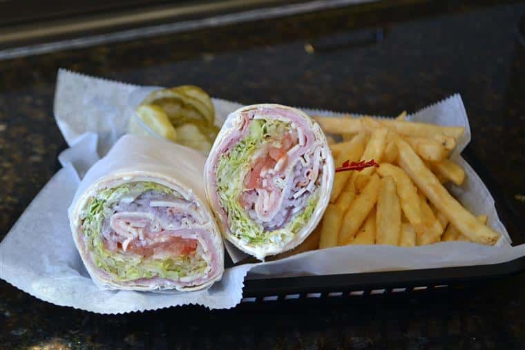 wrap with french fries