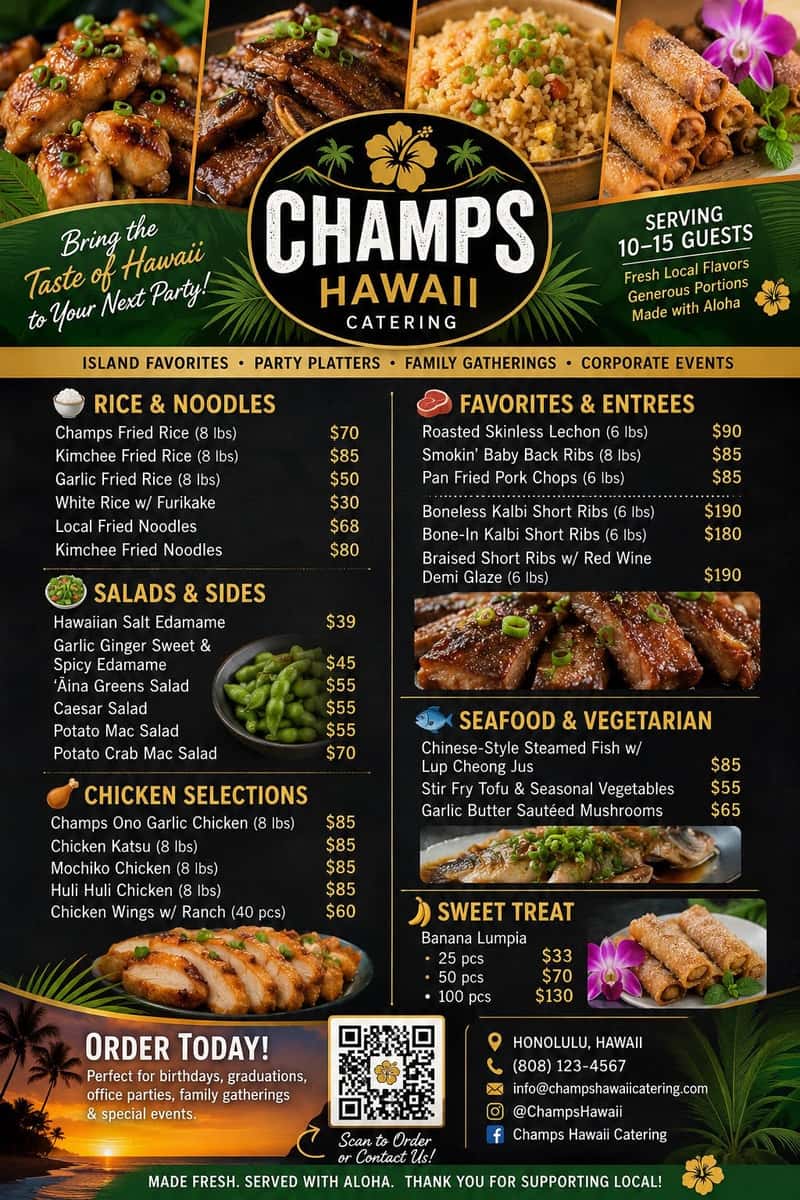 PLATTERS MENU