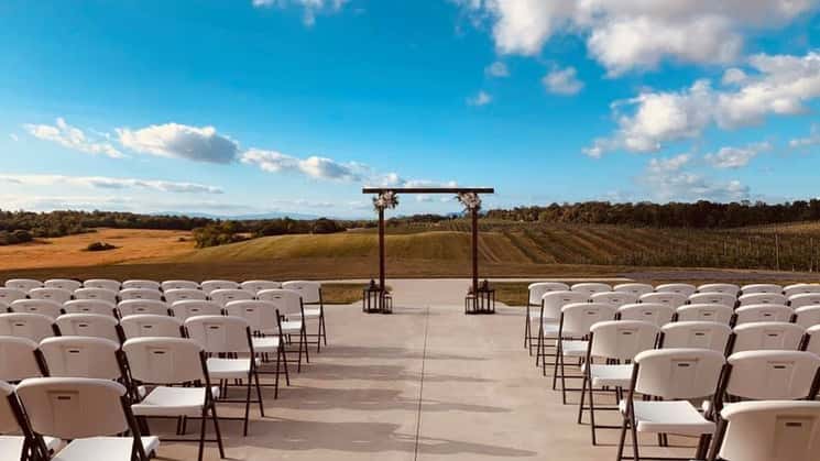 Farm setup for a wedding ceremony