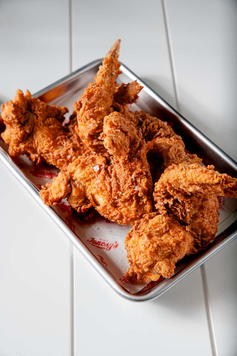 Buttermilk fried wings overhead