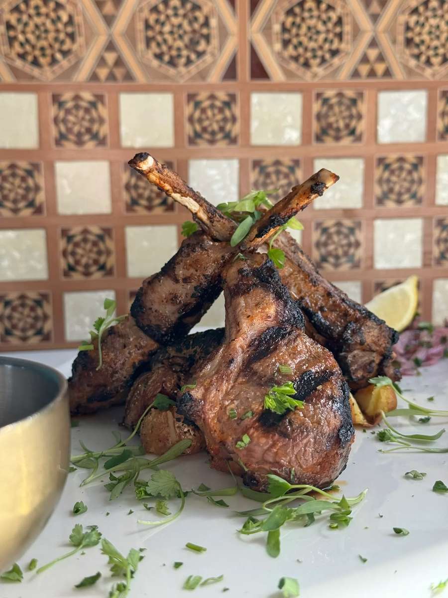 Succulent lamb chops