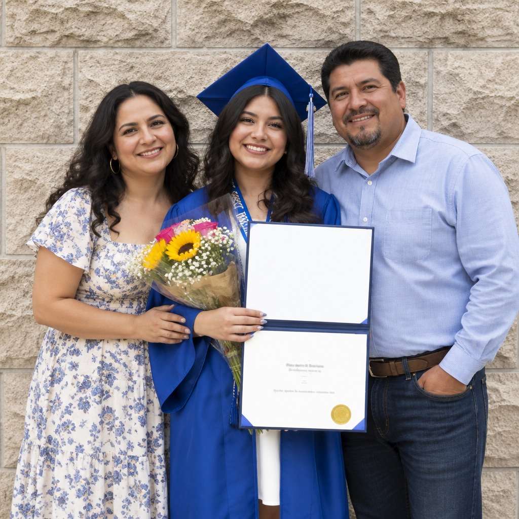 Family Celebrating Graduation