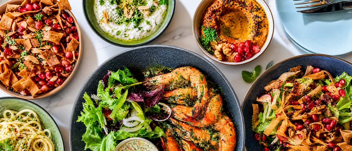 Grilled Shrimp and Mezze