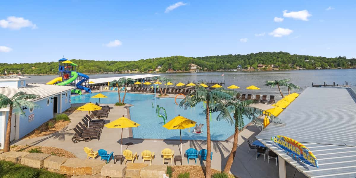 Aerial drone photo of Bananas Waterpark