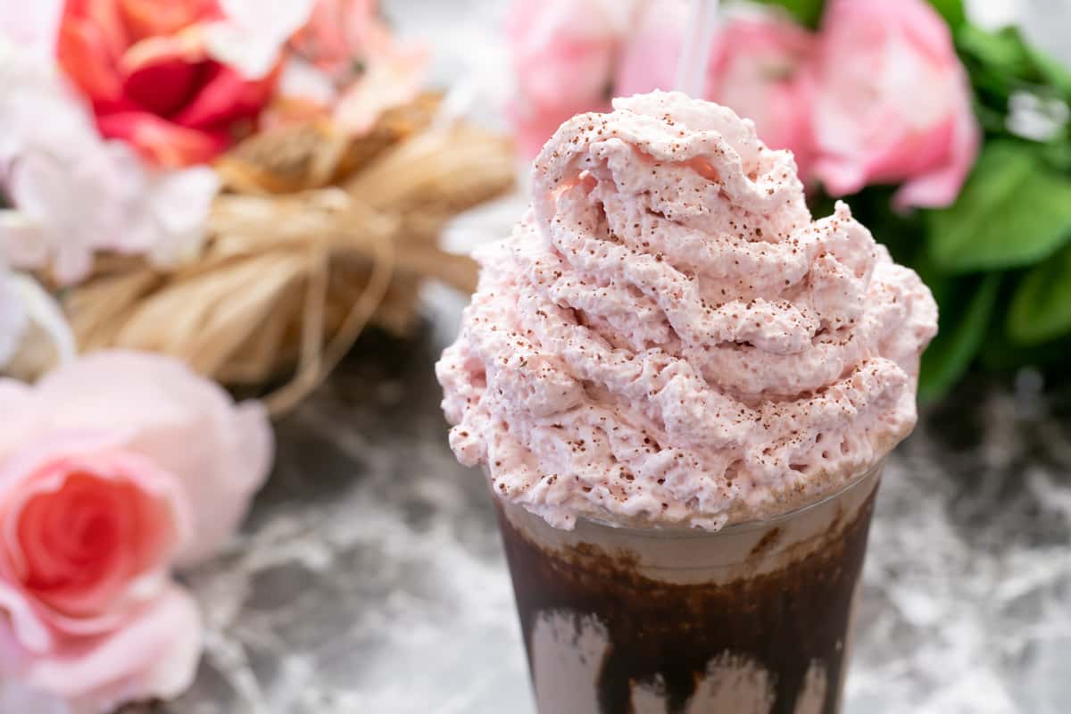 coffee with whipped cream