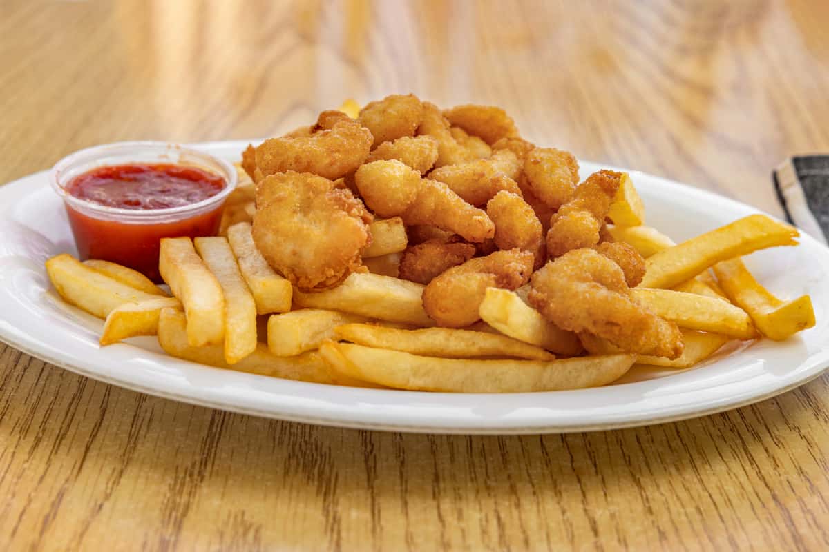 Pop Corn Shrimp And Fries