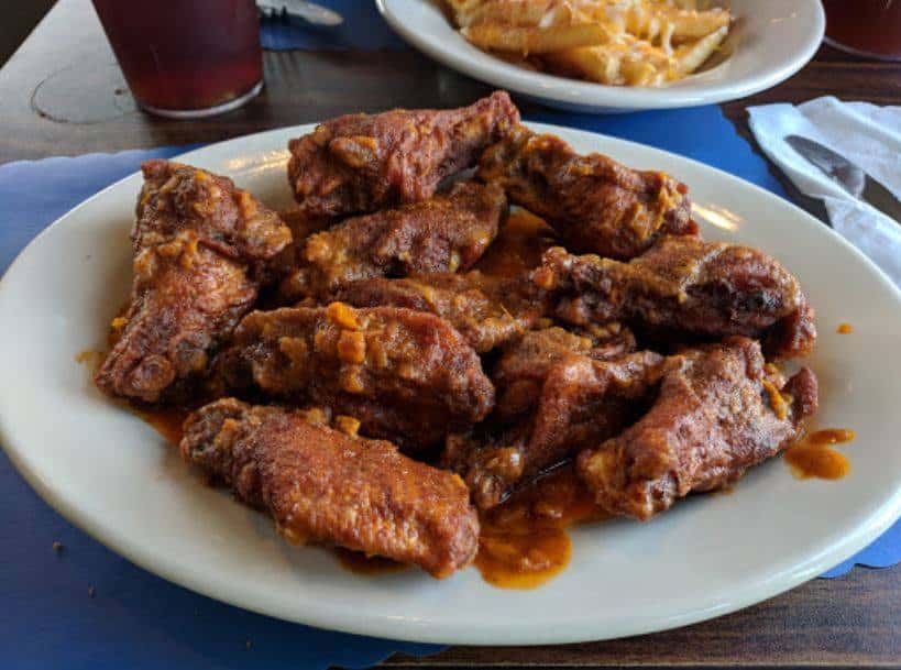 wings on a plate