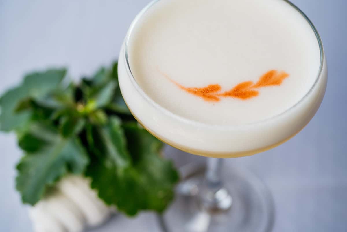 cocktail with froth