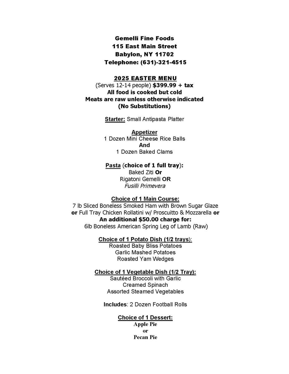 easter menu 2025 p1
