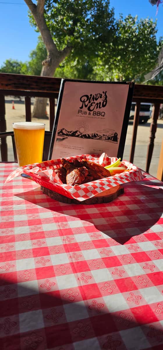 BBQ plate on a table