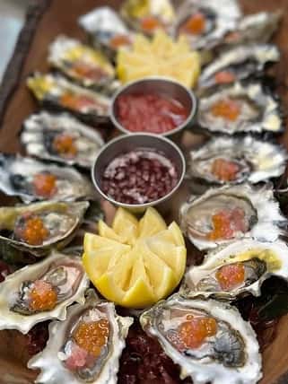 Fresh Oysters on the Half Shell Poseidon Del Mar