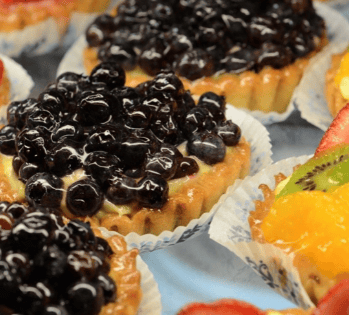 assortment of mini fruit tarts