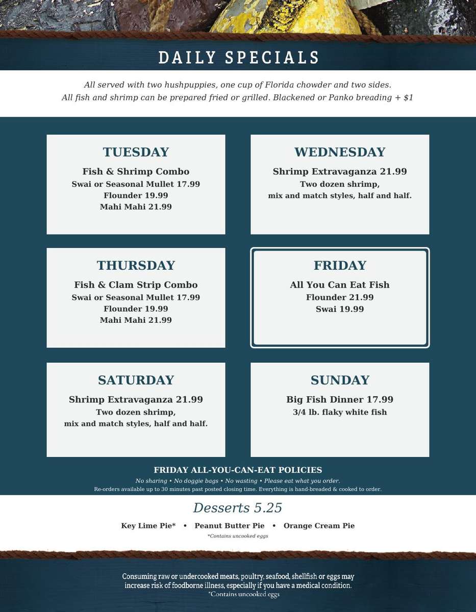 Goodrich Daily Specials