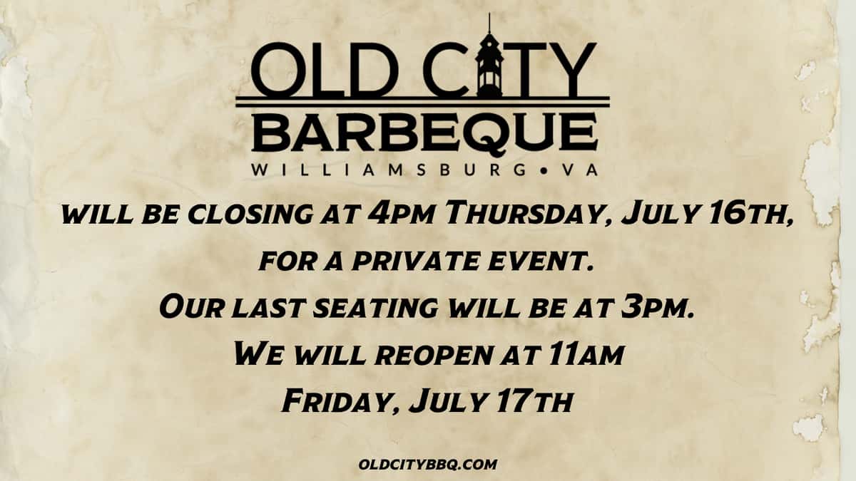 Close Early Private Event 7.16.26
