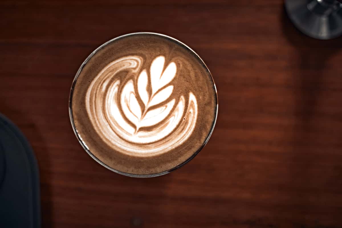 Cappuccino in a table
