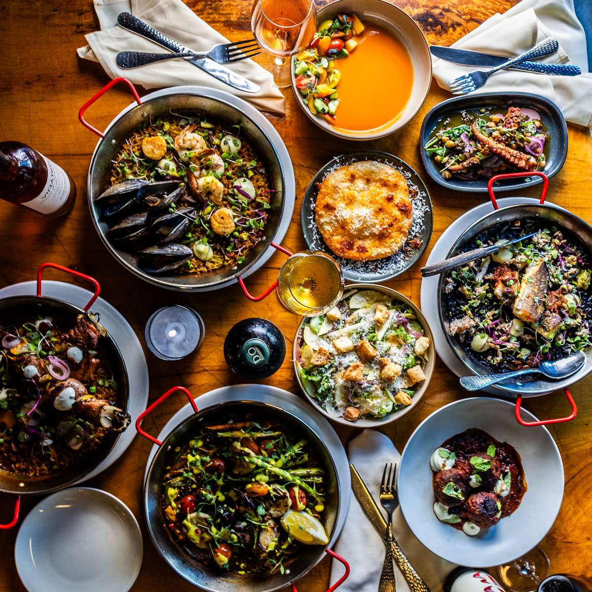 tapas and paella shot